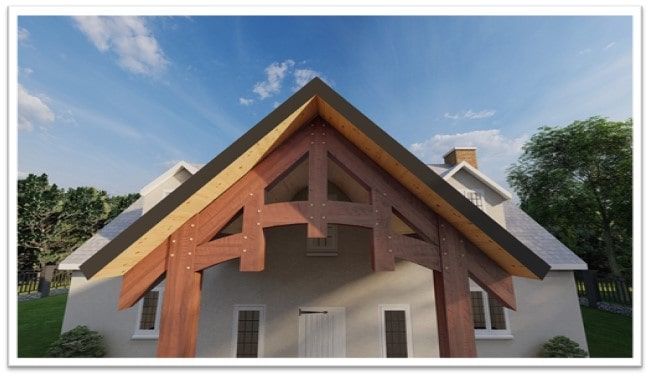 House Entrance With Hammer Beam Truss